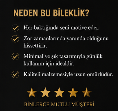 “Zor Günlerin Kazanmasına İzin Verme” Bileziği